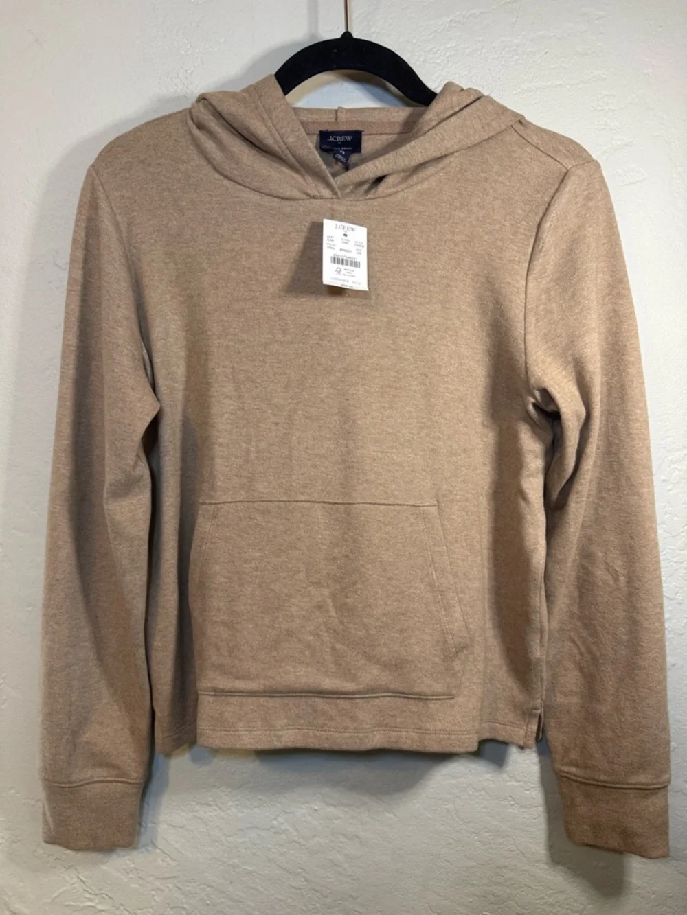 J. Crew women’s  Cloudspun Hoodie - Light Tan NWT